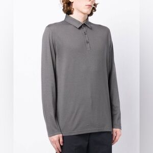 Cutter & Buck Pima Cotton Soft Long Sleeve Preppy Polo Gray 1X Big and Tall